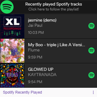 Spotify Recently Played